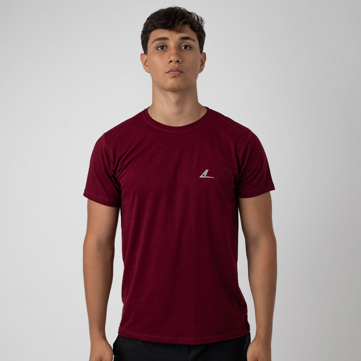 Camiseta en algodón Vinotinto